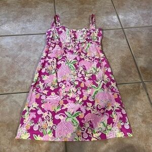 Lilly Pulitzer Mini Dress in “Pink Umbrella Slathouse Rock” Size 2 Coastal